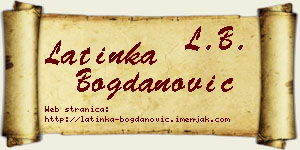 Latinka Bogdanović vizit kartica